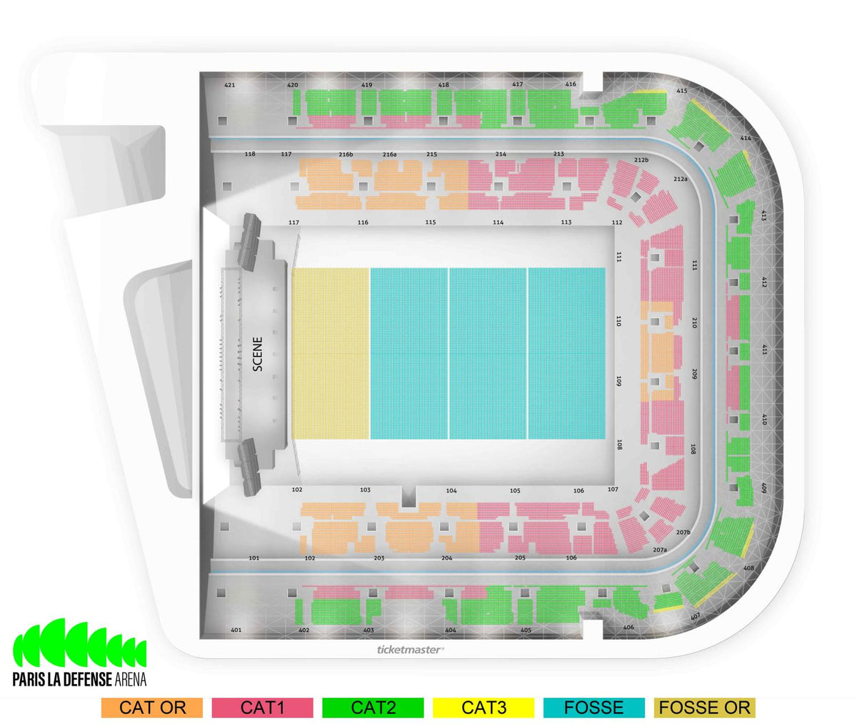 Plan PARIS LA DÉFENSE ARENA